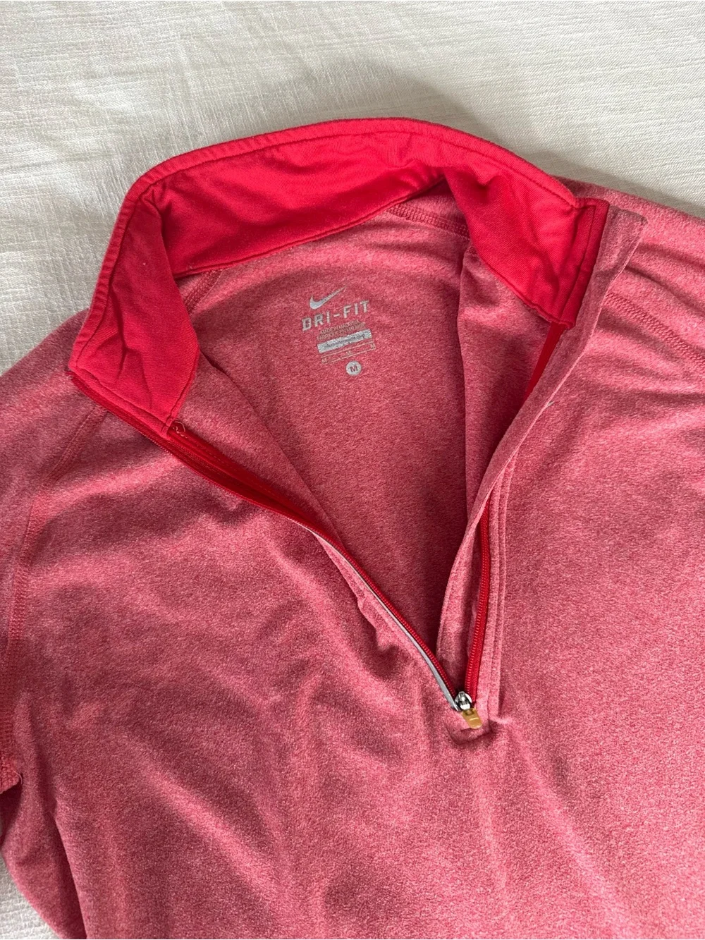 Nike Women’s Heathered Pink Quarter-Zip Pullover